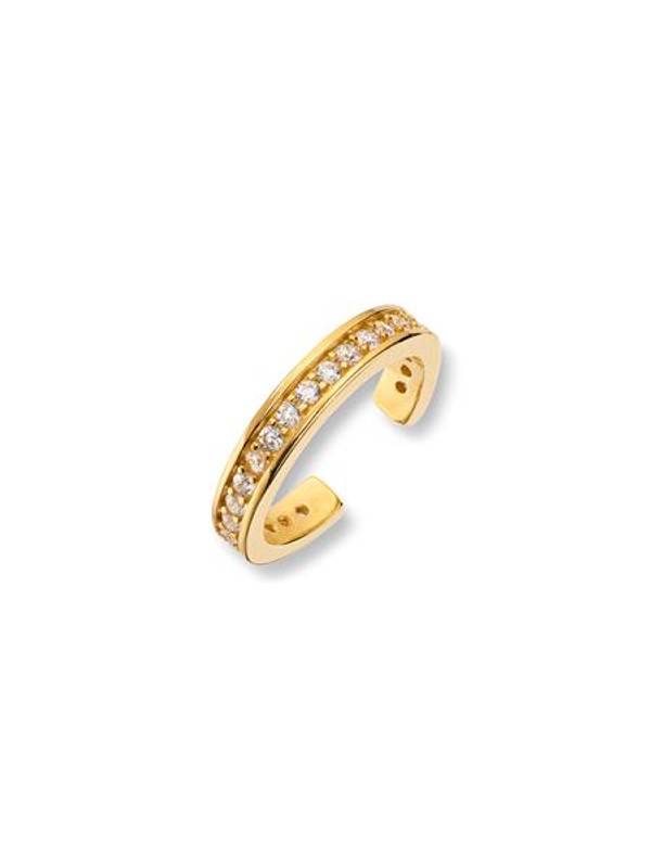Earcuff, forgylt sølv med zirkonia