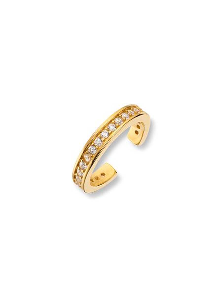 Earcuff, forgylt sølv med zirkonia