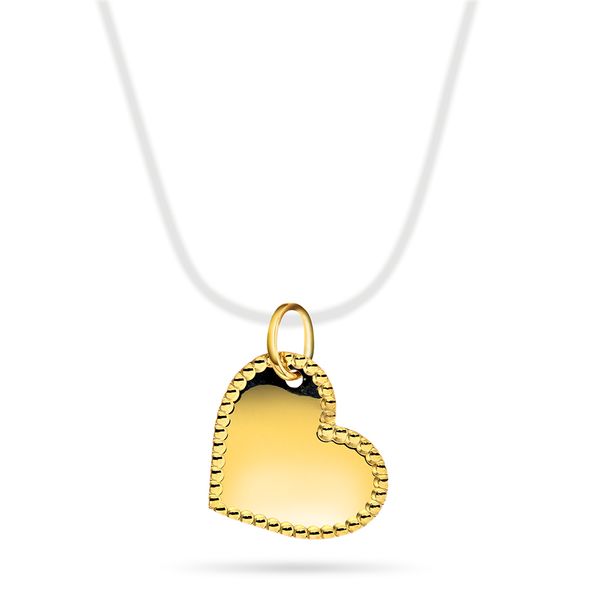 Hovedbilde Hjerte Anheng i gull 