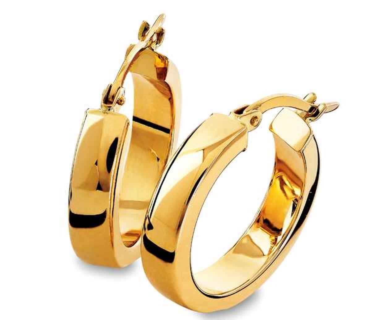 Gull øreringer 20mm