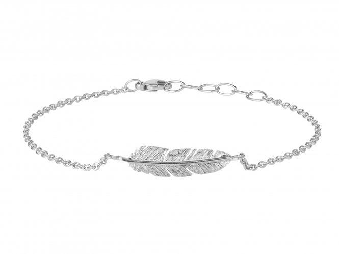 Hovedbilde Feather armbånd small, sølv