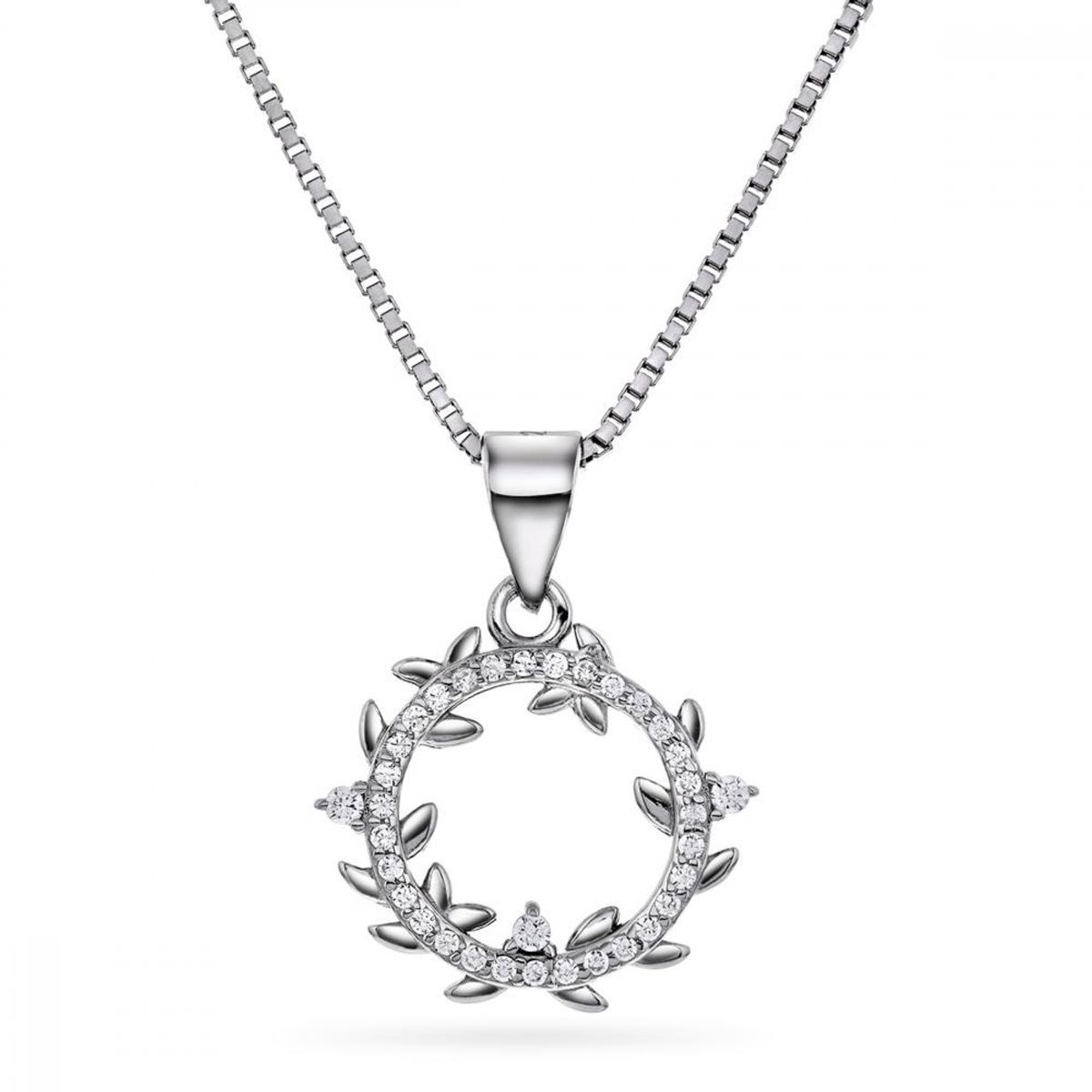 Sølvsmykke Krans med zirkonia