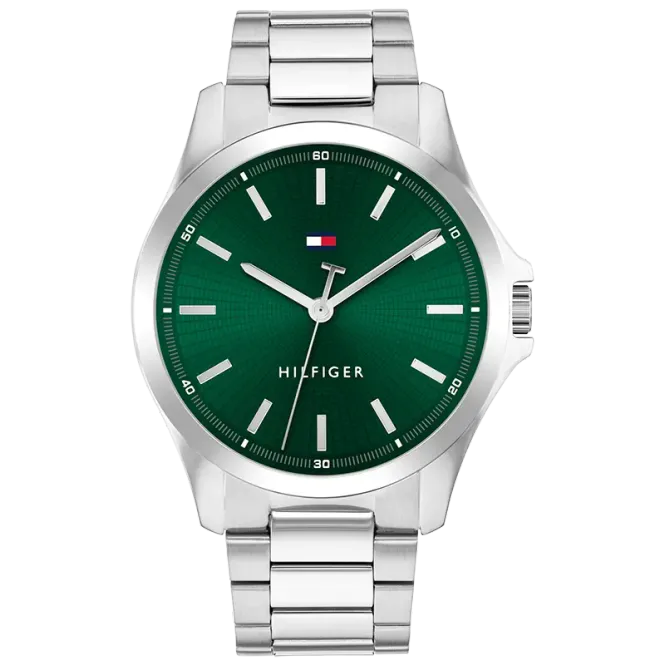 Hovedbilde Tommy Hilfiger stål/grønn
