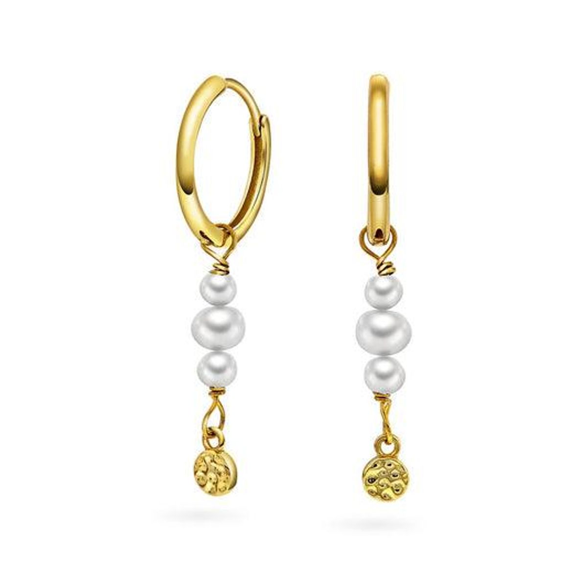 Fairy øreringer i sølv, dyp blå