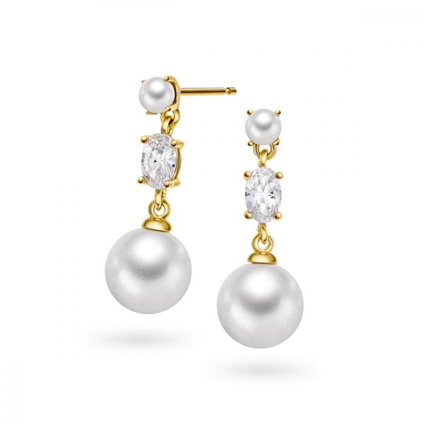 Hovedbilde Ørepynt i forgylt sølv med ...