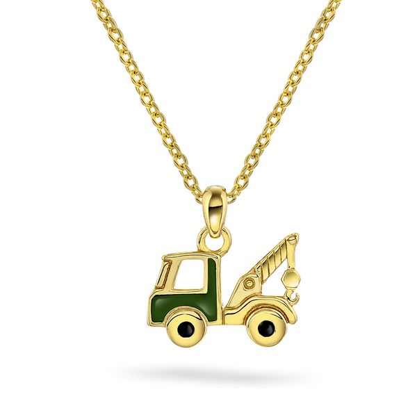 Hovedbilde Smykke i forgylt sølv kranbil