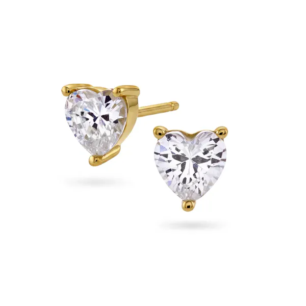 Hovedbilde Glitz hearts øredobber studs ...