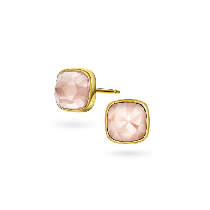 Sandra Lyng ørepynt med rosa opal