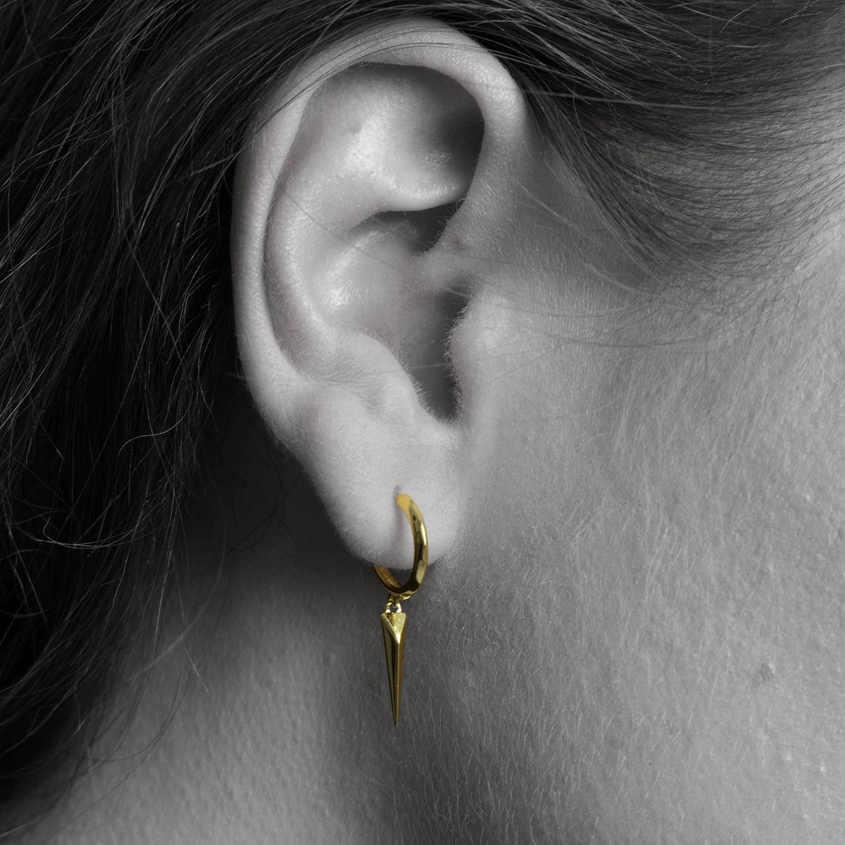 Viper øredobber i forgylt sølv